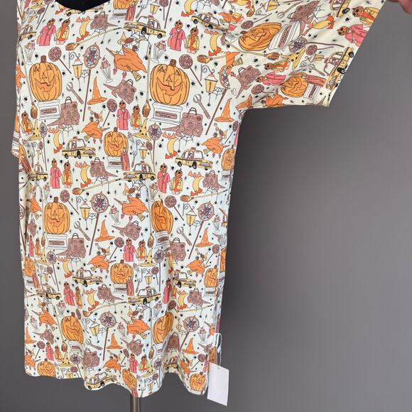 NEW Magical Mamas Halloween tee shirt - bamboo - v neck - pumpkin - size XXL - Picture 5 of 11